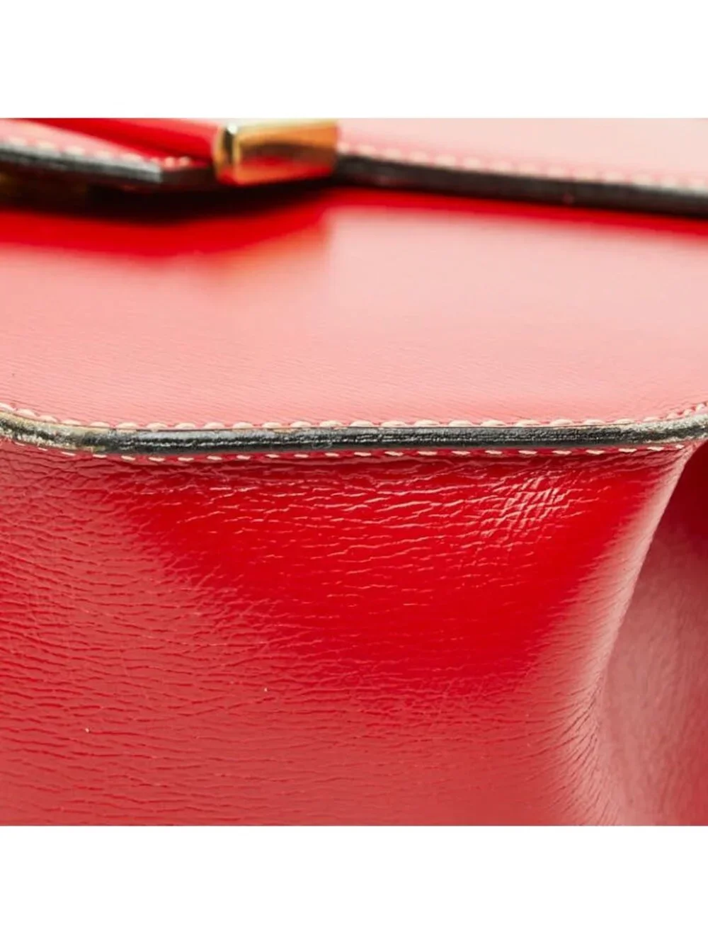 Dior CD Logo 2-Way Shoulder Bag Red Leather